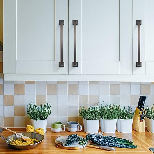 Miniatura 10 de Asidrama Paquete de 20 manijas de gabinete de cocina de níquel satinado cepillado de 3.75 pulgadas (3.780 in), tiradores de gabinete, accesorios de