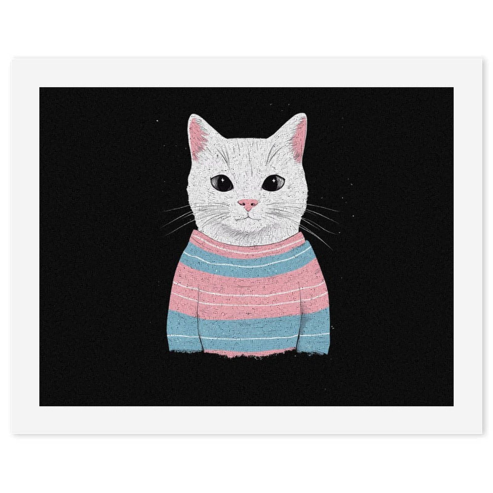 Trans LGBTQ Malen nach Zahlen, Transsexuelle Katze für Erwachsene auf Baumwolle, DIY Ölgemälde oder Geschenk Heimdekoration, 50 x 65 cm