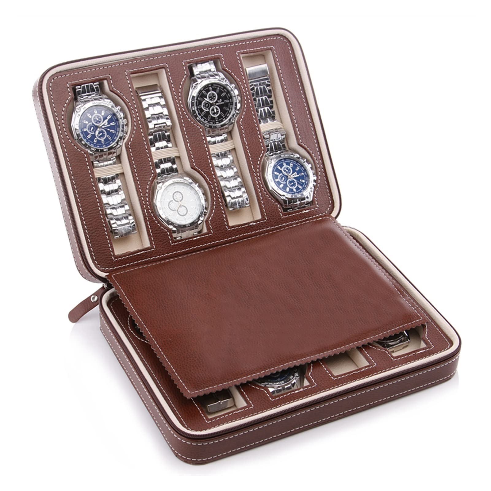 Boîte de présentation de bijoux et montre à double couche YZCIS - 7