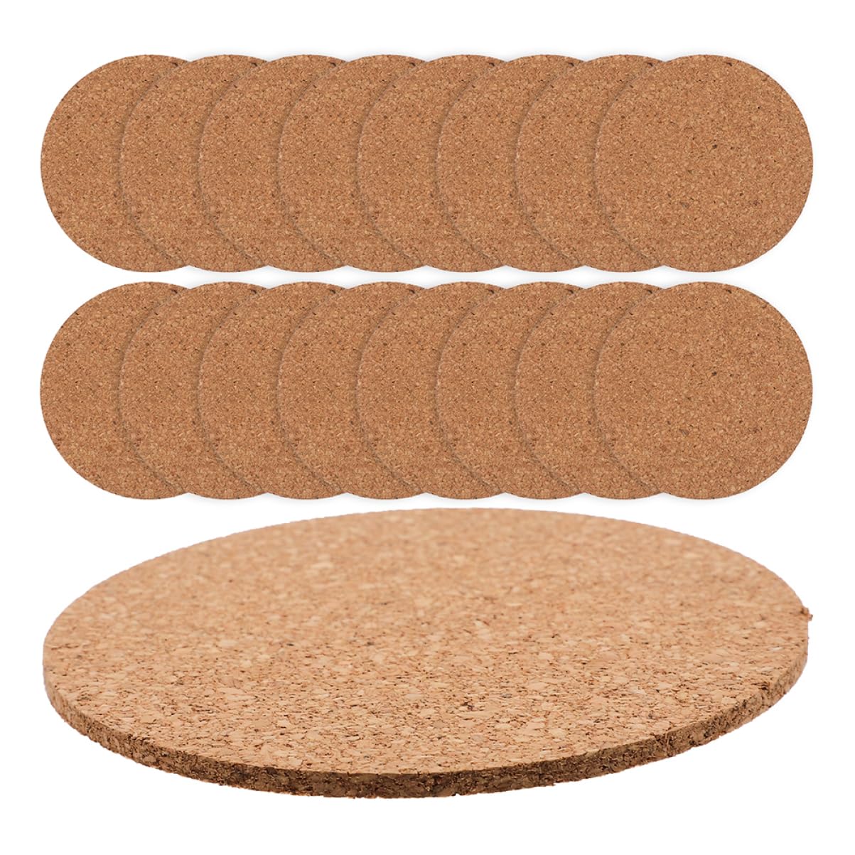 Sous-verres ronds 9 cm liège naturel protection table lot de 50