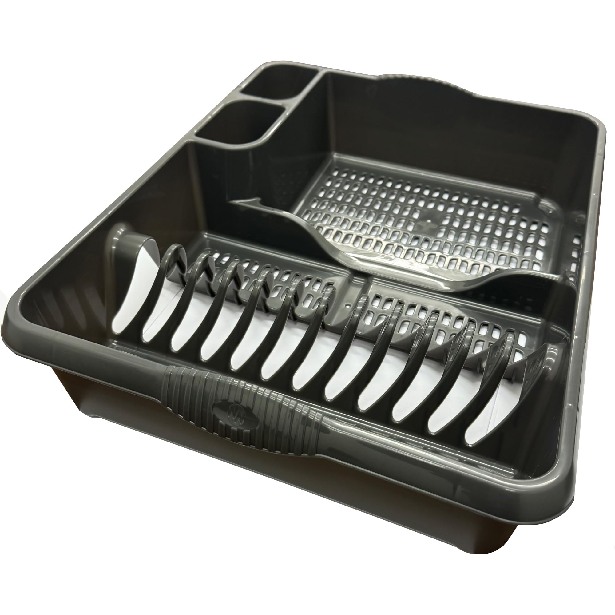 Storm Trading Group Midnight Dish Drainer Rack Strong Kitchen Counter Large Plastic Cutlery Rack With Integral Handles (1)