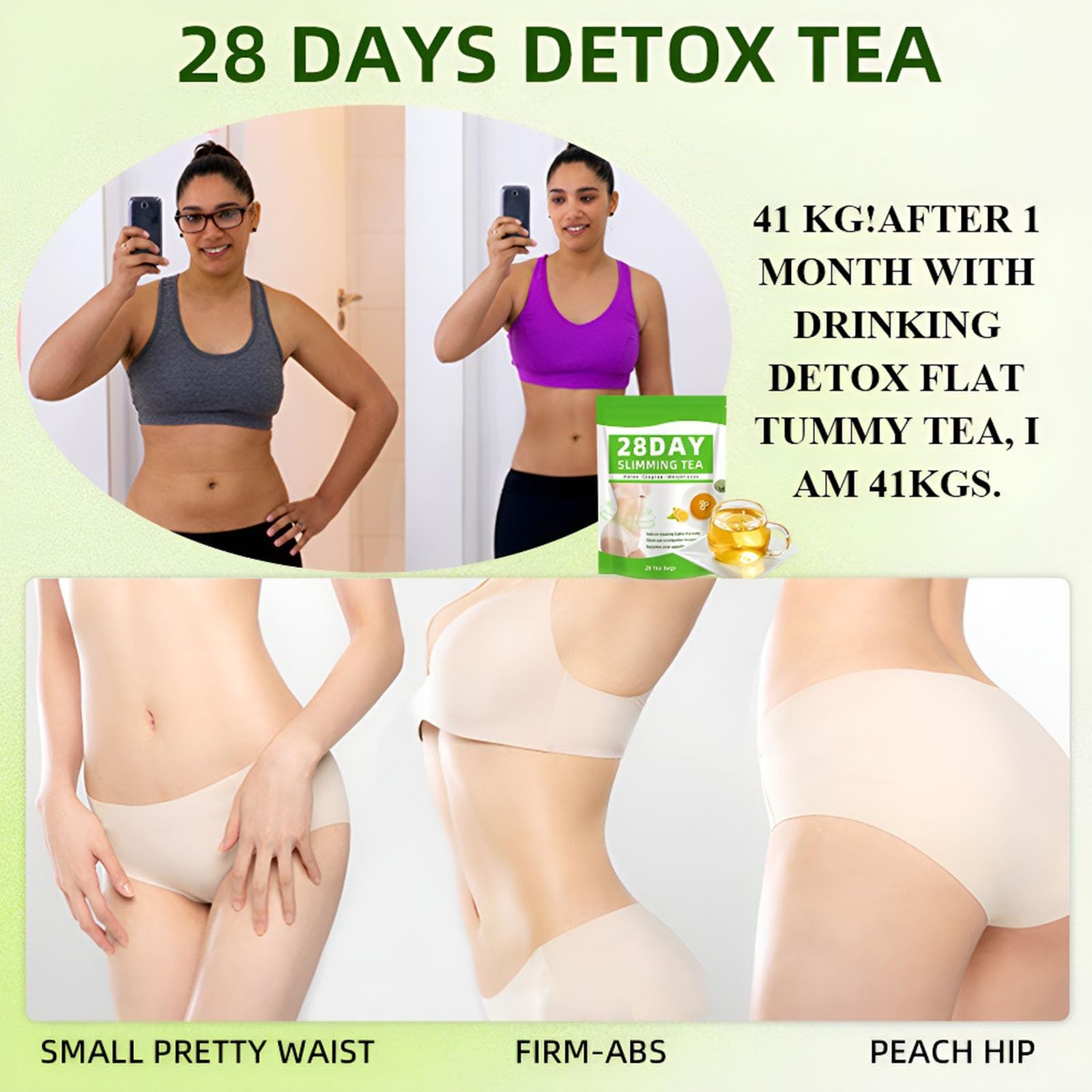 Bolsitas De Té Desintoxicante De 28 Días: Té Adelgazante Natural De Hierbas For La Desintoxicación Y El Bienestar Corporal.(1PC)