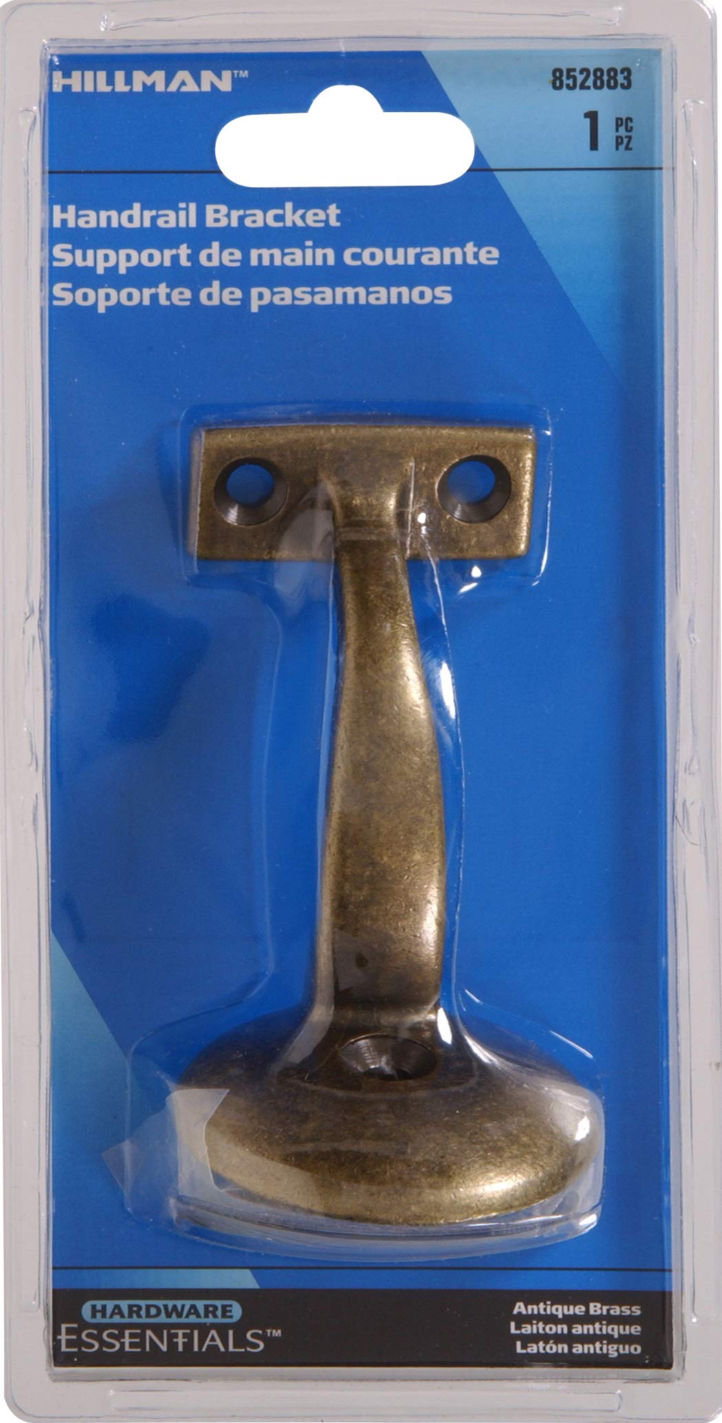 The Hillman Group The Hillman Group 852883 Ornamental Handrail Bracket- Antique Brass 1-Pack, Brown - Image 2