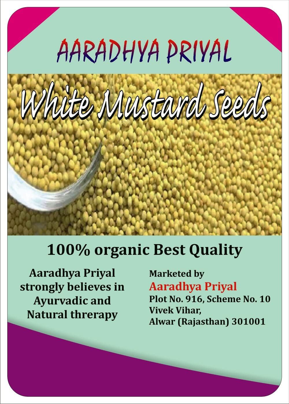 AARADHYA PRIYAL White Mustard, Quality Rai, Naturally Processed, from Farm Picked Fresh Seeds (1000gm) (B09WJ6MS4N) Amazon Price History, Amazon Price Tracker