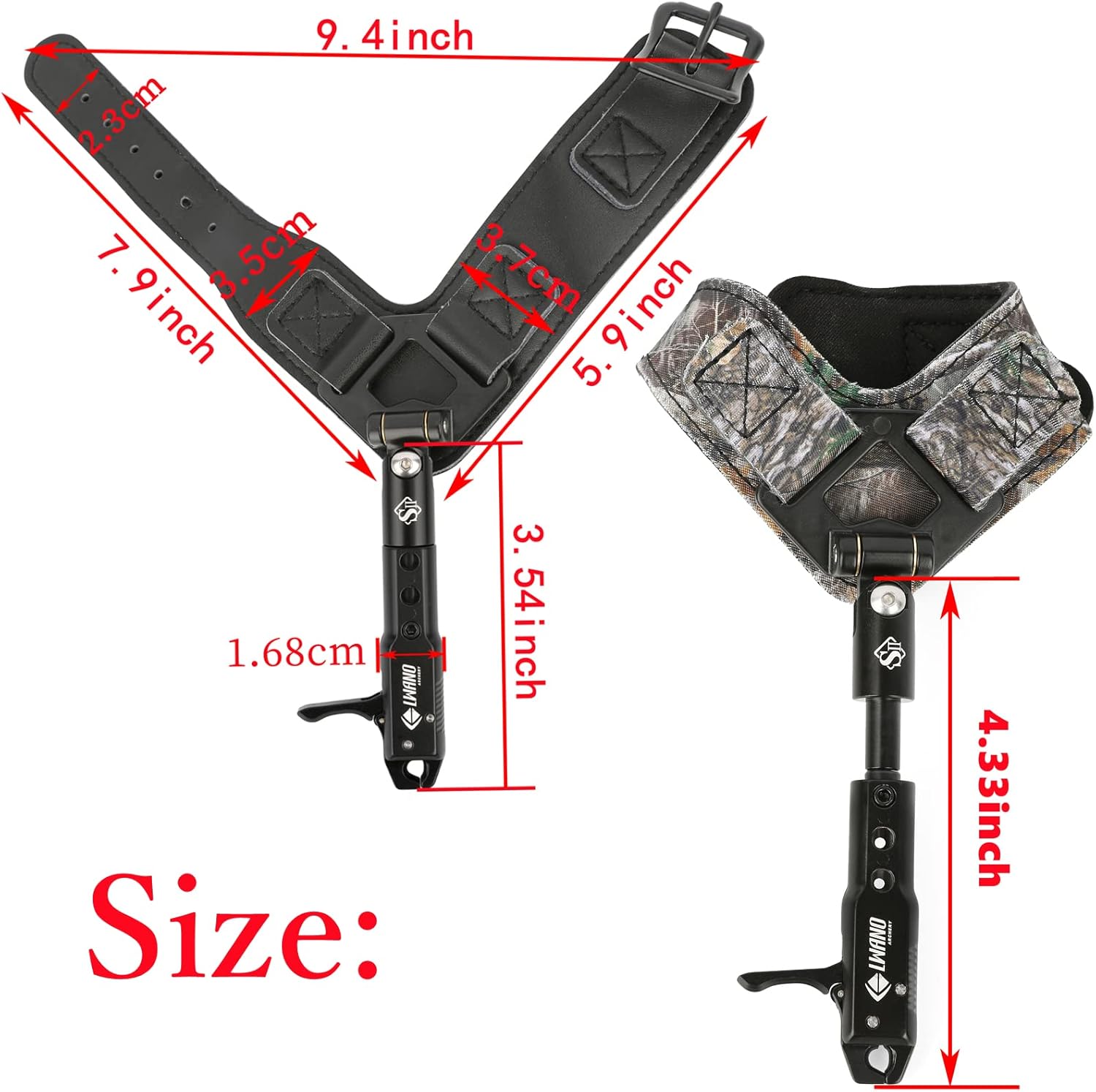 wolfman Archery Release Aid Compound Bow Trigger, with Nylon Wrist Strap, Caliper Release - Adjustable Wrist Strap Release Buckle Hunting Bow Accessories