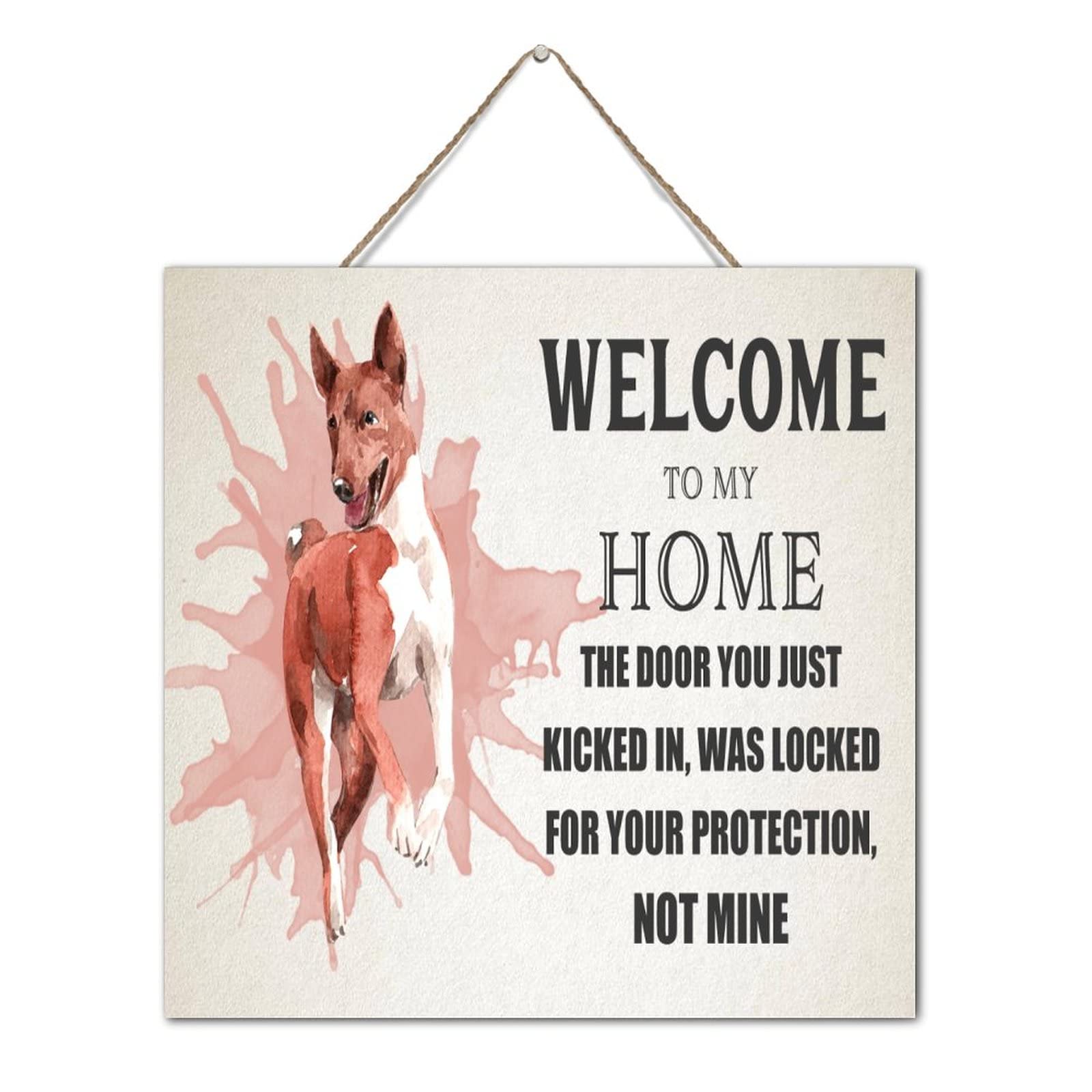 Panneau en bois d'entrée Welcome suspendu pour une décoration de maison cosy