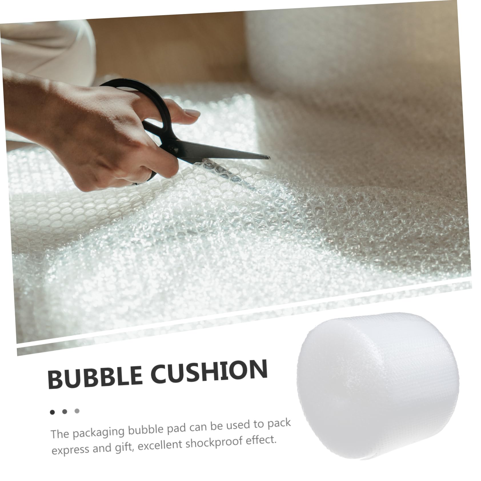 Rouleau de Papier D'emballage à Bulles Pe Blanc Antichoc | 1 Rouleau, Format Pratique à Transporter, pour Expédition et Protection Lors du Déménagement