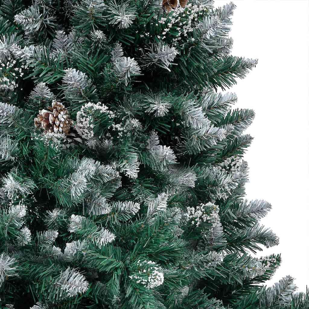 Sztuczna choinka z diodami LED i bombkami i szyszkami sosnowymi 180 cm