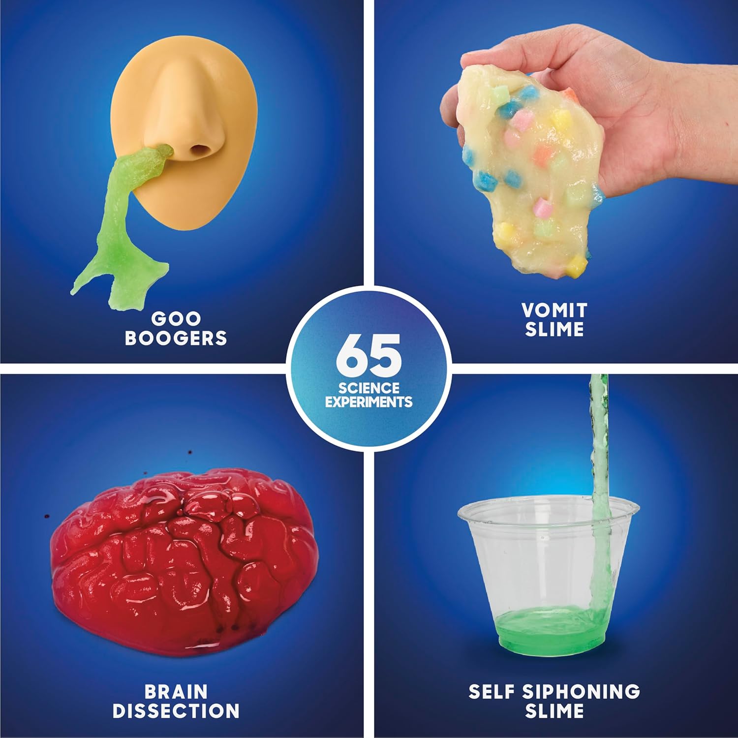 Discovery™ Big Creepy Science Lab – 65 Experiments STEM Kit for Kids| Slime, Reactions, Crystals & Gross Science| Educational Learning Project Activity Set| Chemistry & Physics Toy Gift| Ages 8+