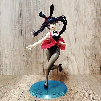 New Popular Popular Japanese Anime Date A Live  Tokisaki Kurumi Bunny Girl Action Figures Movable Anime Figures Statue Toy Cartoon Game Character Model Desktop Decorations Ornaments Gift Boxed