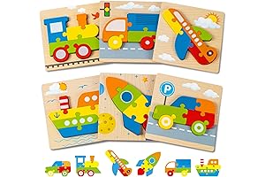 Childhood Learning Made Joyful: Wooden Vehicle Puzzles for Little Explorers