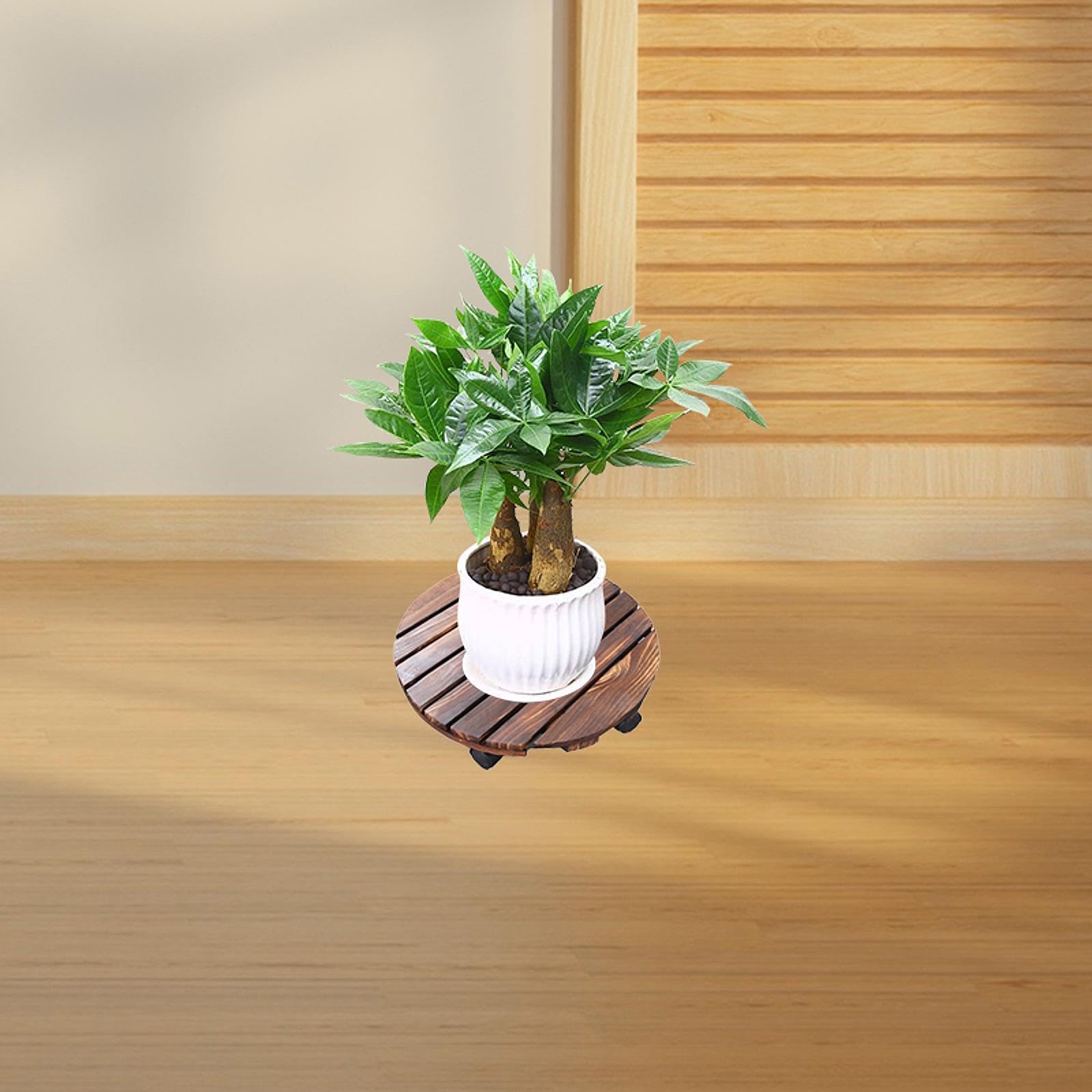 Portavaso con base girevole, per interni ed esterni, multifunzione, 25 cm, design a ruota