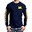 UGP Campus Apparel AL1120 - Michigan Wolverines Double Sleeve Print Long Sleeve - Medium - Navy