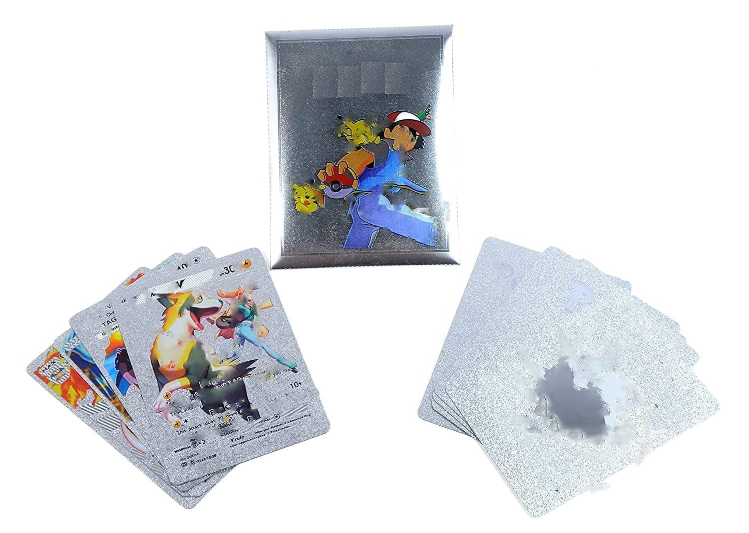 SHINETOY ENTERTAIN KIDS Pokermen Silver 10 Pcs Rare Silver Foil Cards Pokermen Deck Box, Best Gift for Collectors, Childrens,Trainers (10 Cards, Silver) (B0C1HK32C9) Amazon Price History, Amazon Price Tracker