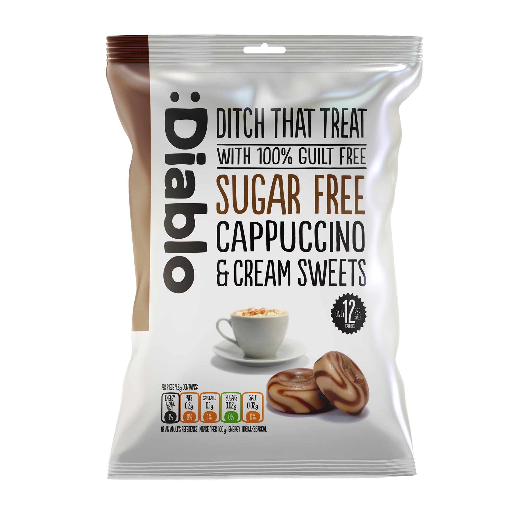 Diablo Sugar Free Cappuccino and Cream Sweets 75 g