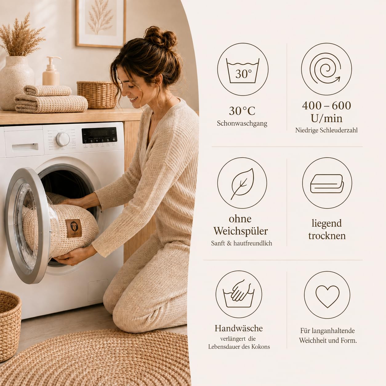 Babynestchen Neugeborene – Babynest aus Waffelpique Baumwolle – Nestchen Baby für Babybett & Kinderbett – Babykokon Tragbar – OEKO-TEX zertifiziert – Zubehör Babybett - Sand Waffelpique