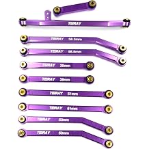 SCX24 Links Upgrades High Clearance RC Crawler Car Steering Rod Tie for AXIAL 1/24 SCX24 AXI00001 C10 AXI00002 Wrangler JLU AXI00006 Bronco Purple