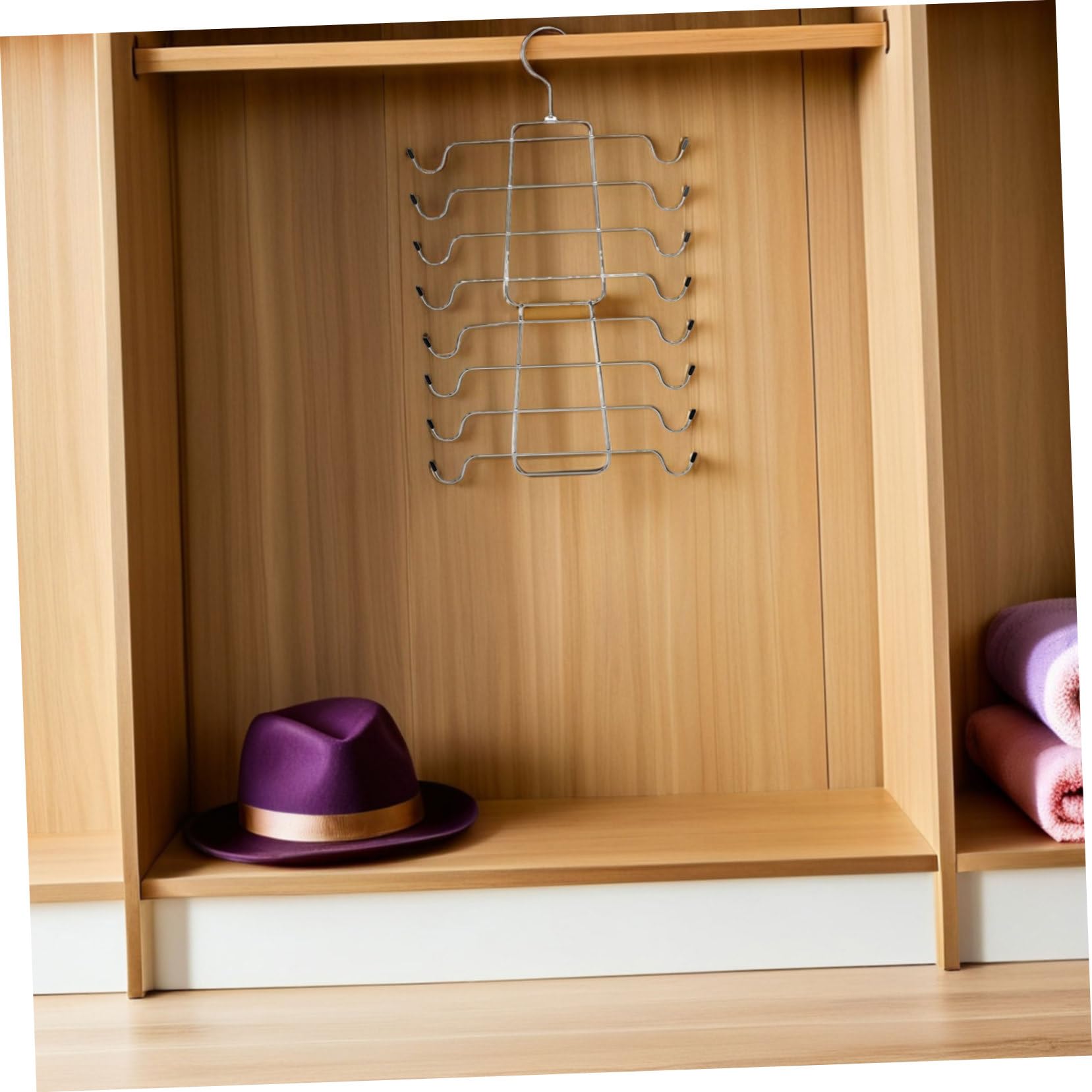 Hohopeti 4pezzi Grucce per Reggiseni Canottiere e Sciarpe Organizer Portatile e Pieghevole in Metallo Resistente Gancio Girevole Gradi per Armadi e Viaggi Salvaspazio per Lingerie da Donna