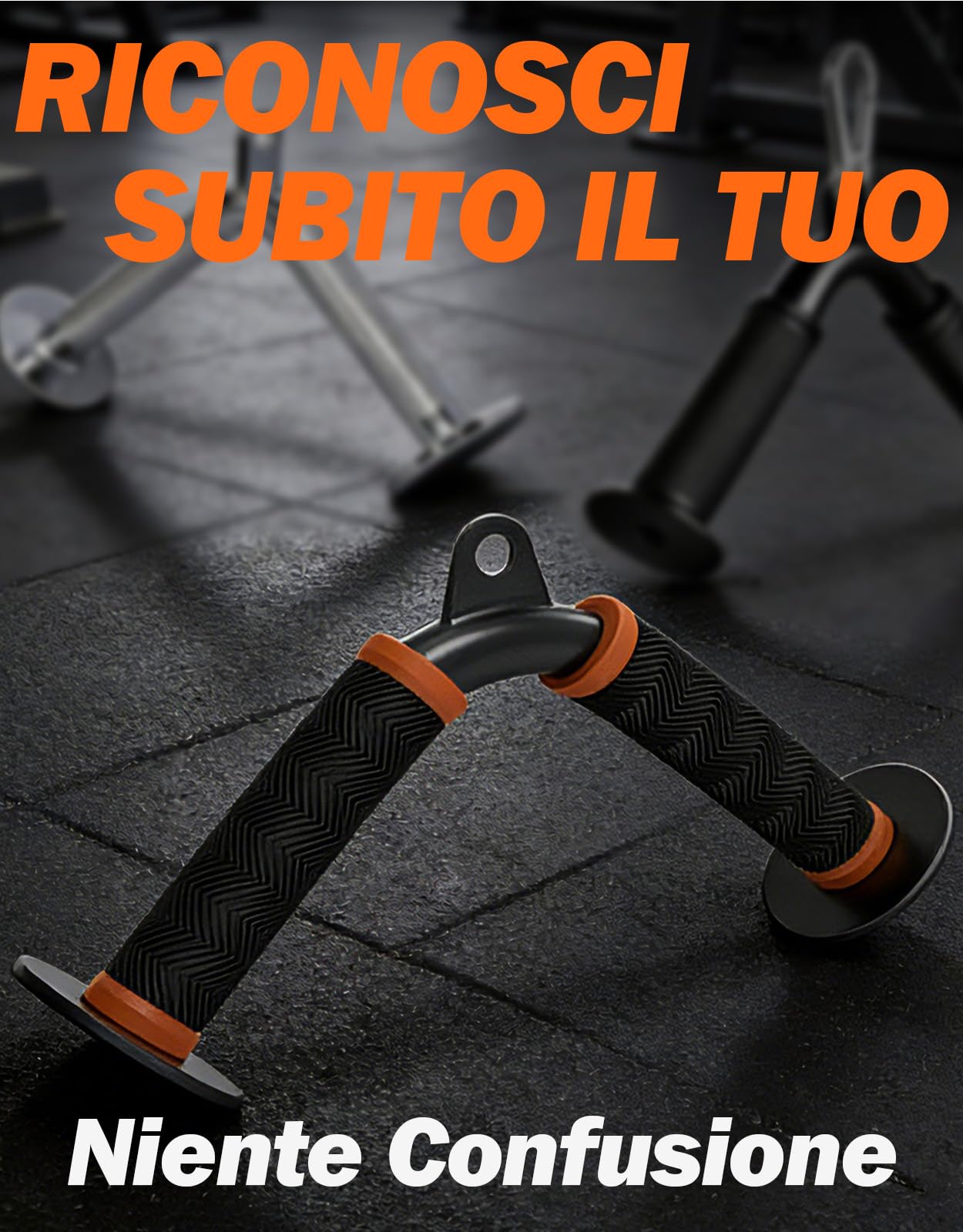 Fitarc Trizeps V-Bar - Maniglia per tricipiti con impugnatura antiscivolo, colore: Arancione