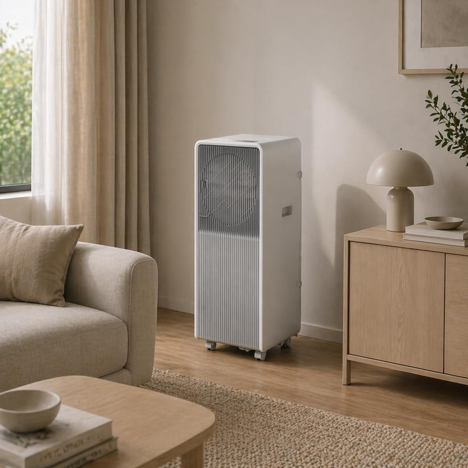 Climatiseur portable 14000 BTU – Modes de refroidissement, déshumidification et ventilateur 4 en 1, télécommande au sol pour la maison et le bureau, chauffage et refroidissement 12 000 btu