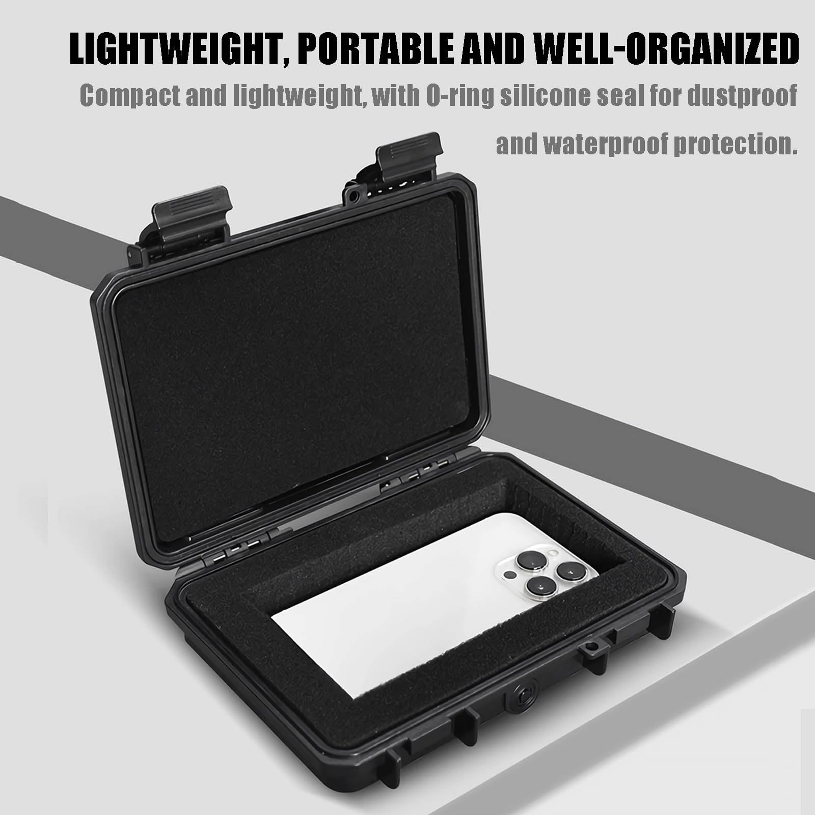 Custodia Rigida, Custodia Protettiva Portatile Impermeabile per Fotocamera da 9 X 7 X 1,8 Pollici Con Schiuma Personalizzabile, Adatta All'uso di Droni, Fotocamere e Attrezzature(Brown)