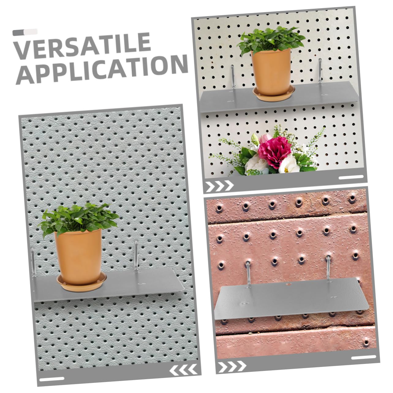 VILLFUL Pegboard Shelves for Wall Organizer Craft Room Storage Workshop Tool Holder