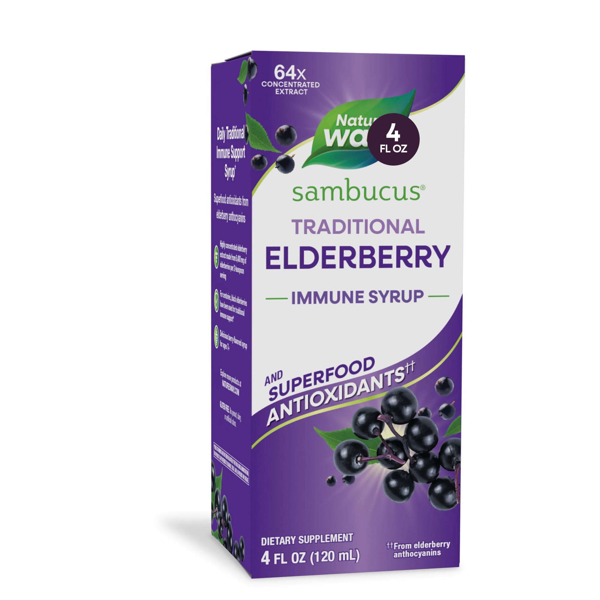 Nature's Way Sambucus Traditional Elderberry Immune Support* Syrup, 8 fl oz — Amazon image 13