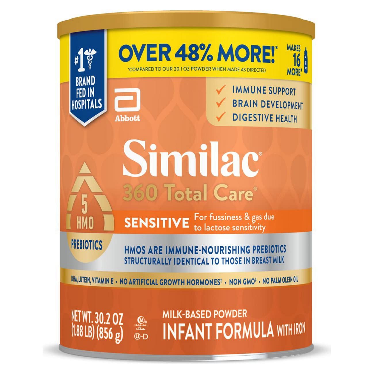 Similac 360 Total Care Sensitive Infant Formula, with 5 HMO Prebiotics