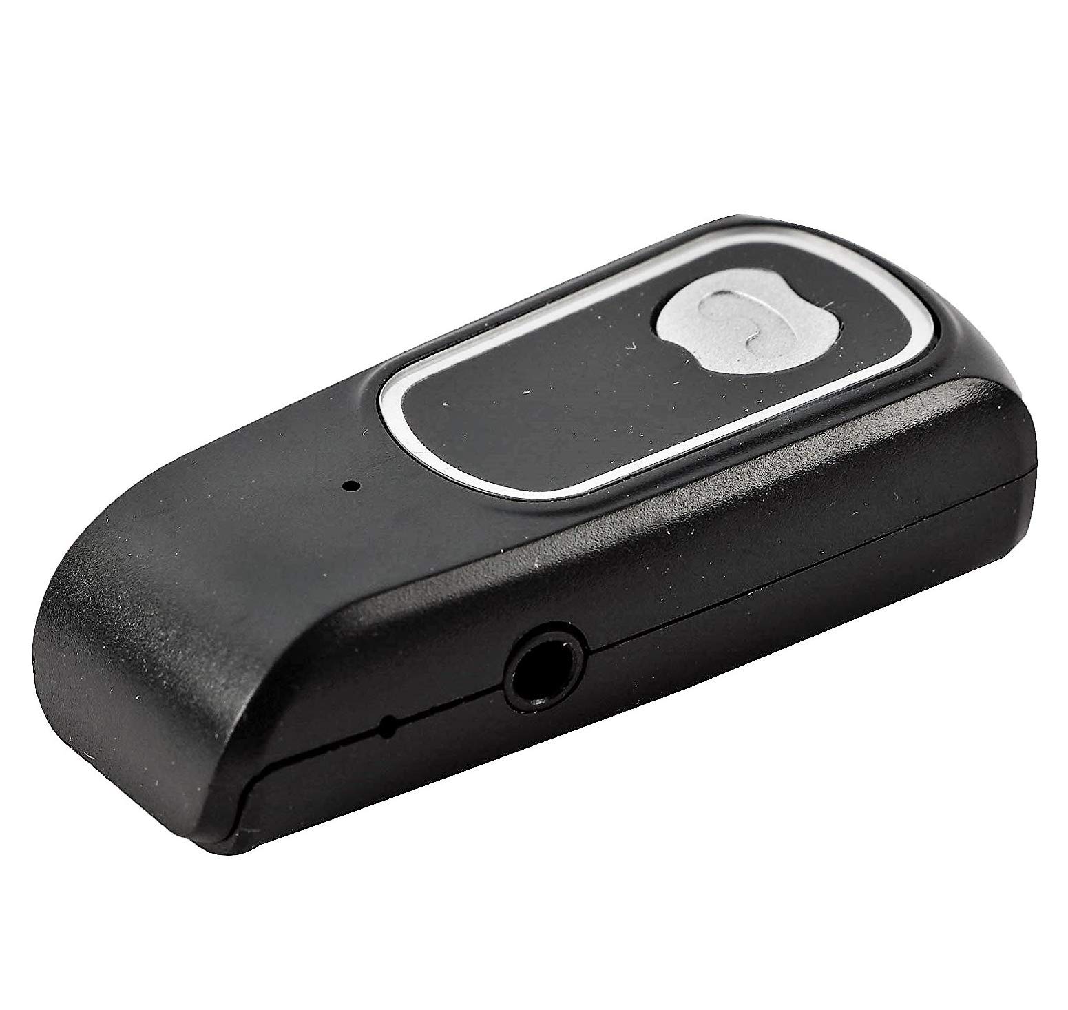 J7 Wireless Bluetooth Receiver 3.5 mm Audio Adapter AUX for Car/Home Stereo, PC, Home Theatre, Earphone, TV, Android and iOS Device (Black) with Mic