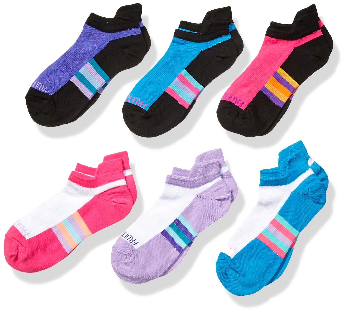 Fruit of the Loom Girls' No Show 10 Pack Sock