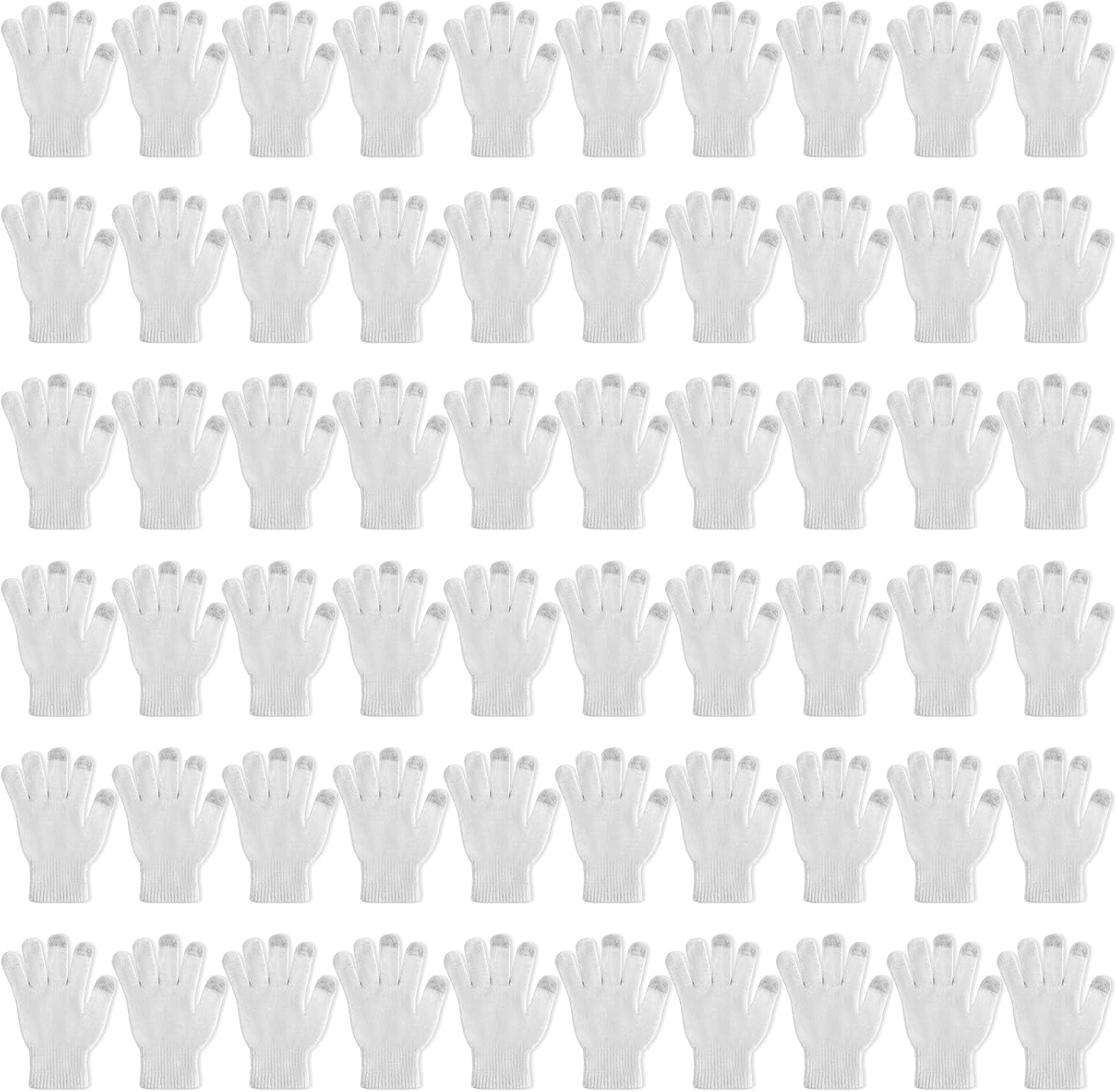 SATINIOR 60 Pairs Touchscreen Winter Gloves Bulk Stretchy Knitted Texting Gloves for Men Women
