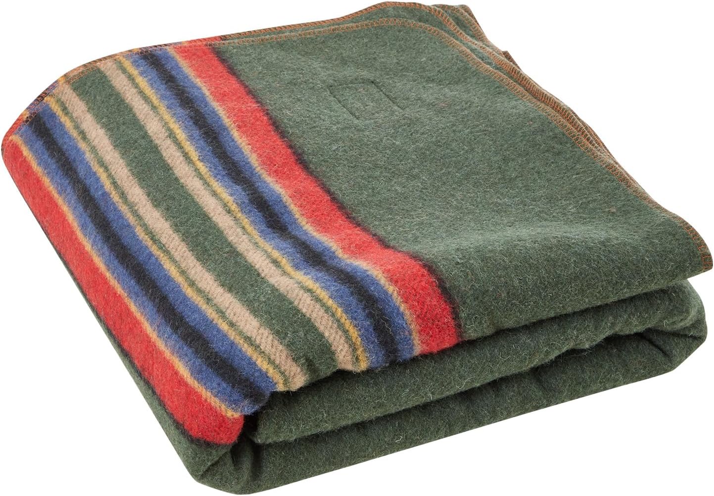 VEVOR Wool Camping Blanket, Large Warm Stadium Blanket, Flame Retardant, Great for Outdoors, Picnics, Hiking, Sports Events, Travel, Car & Bushcraft Survival Kits, 64" x 88", Striped Throw Blanket - Image 9