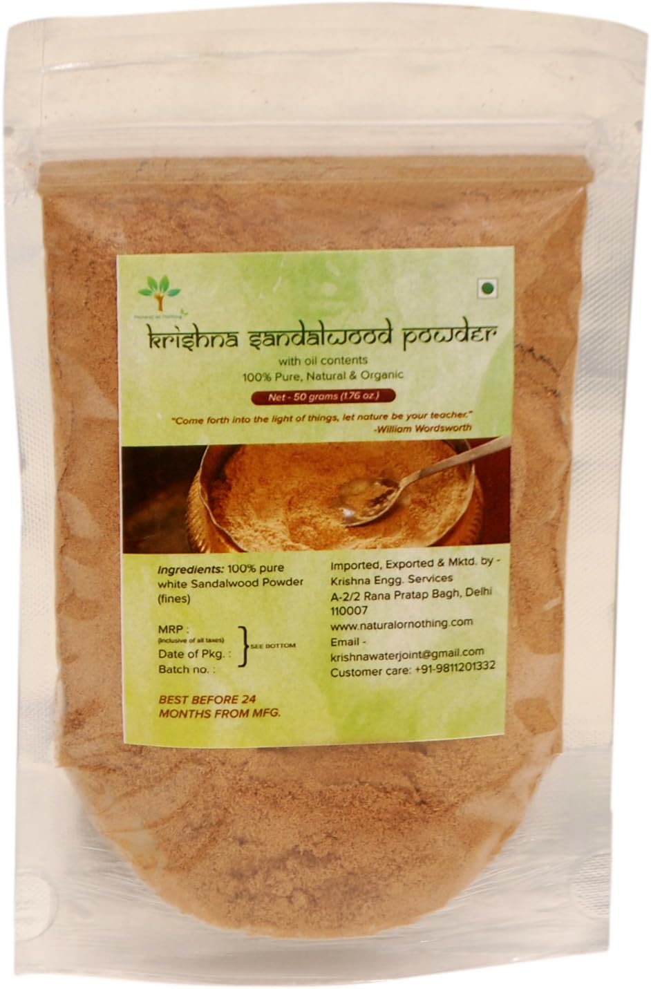 Krishna Pure Sandalwood Powder with Test Reports and Reward