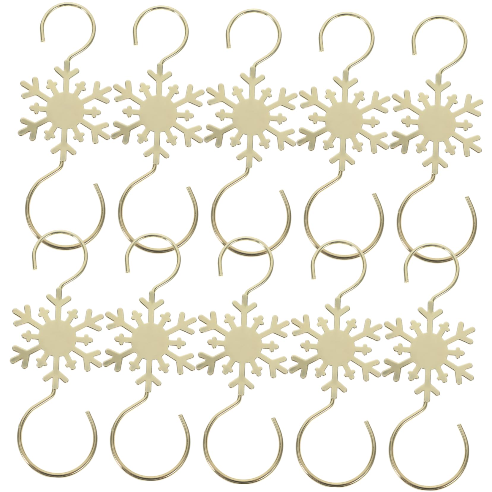 Cabilock 10pcs Metal Christmas Stocking Hangers Ornament Hooks for Holiday Decor Reusable Xmas Hooks for Mantel and Tree for Parties and Celebrations