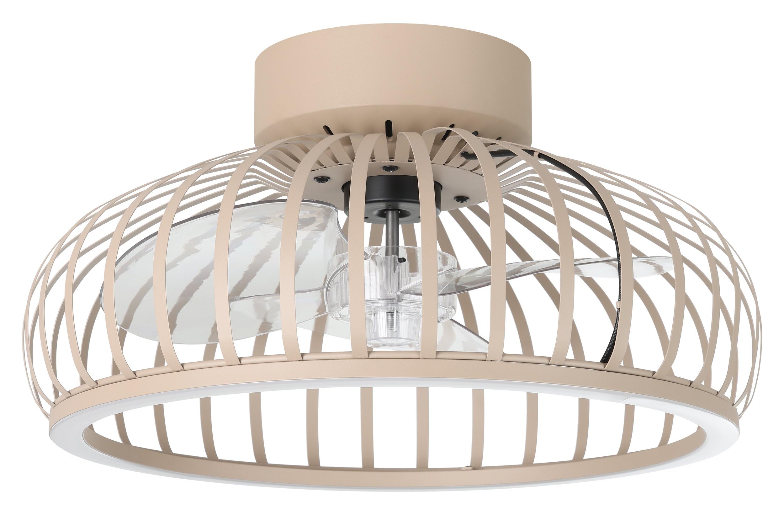 Eglo Mogano Steel Ceiling Light with Fan, Sandy