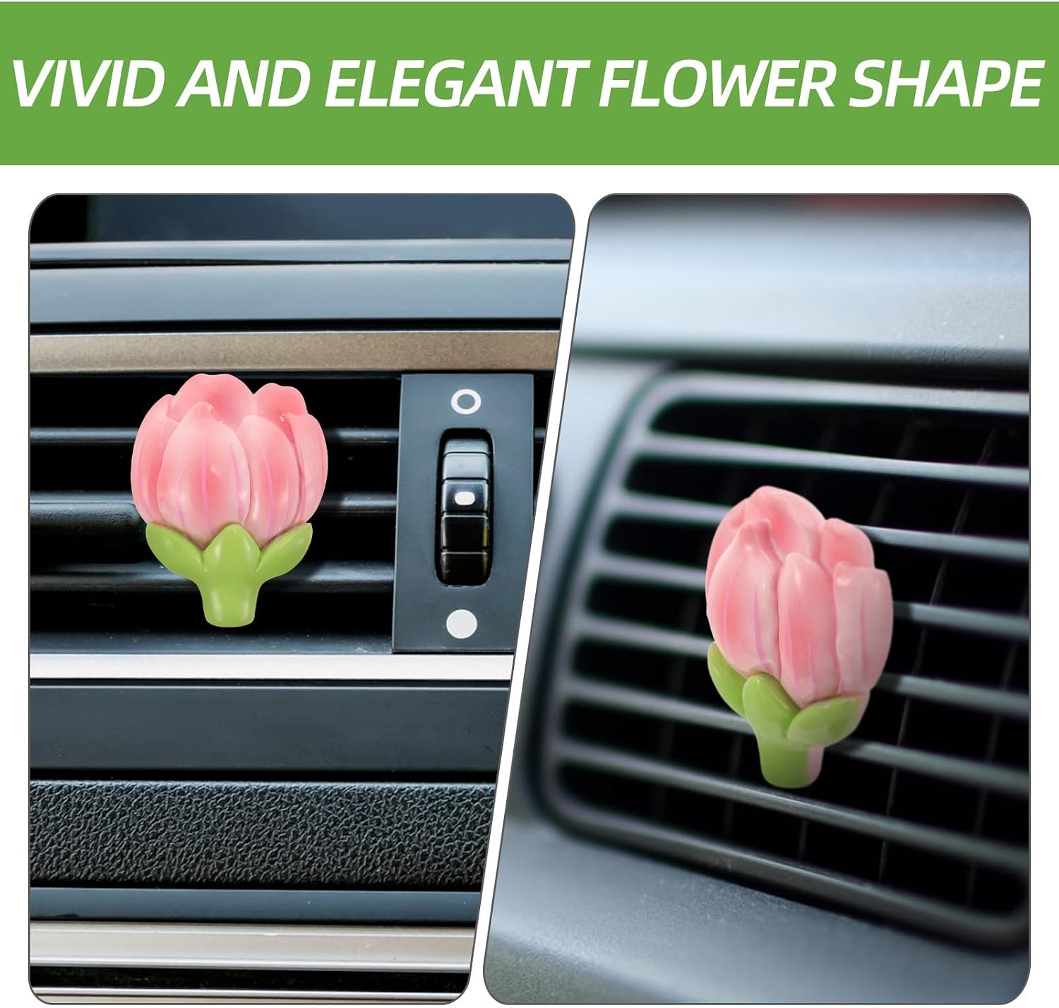 Freshener for Car 3d Flower Plastic Vent Clip Air Shaped Diffuser Convenient Installation