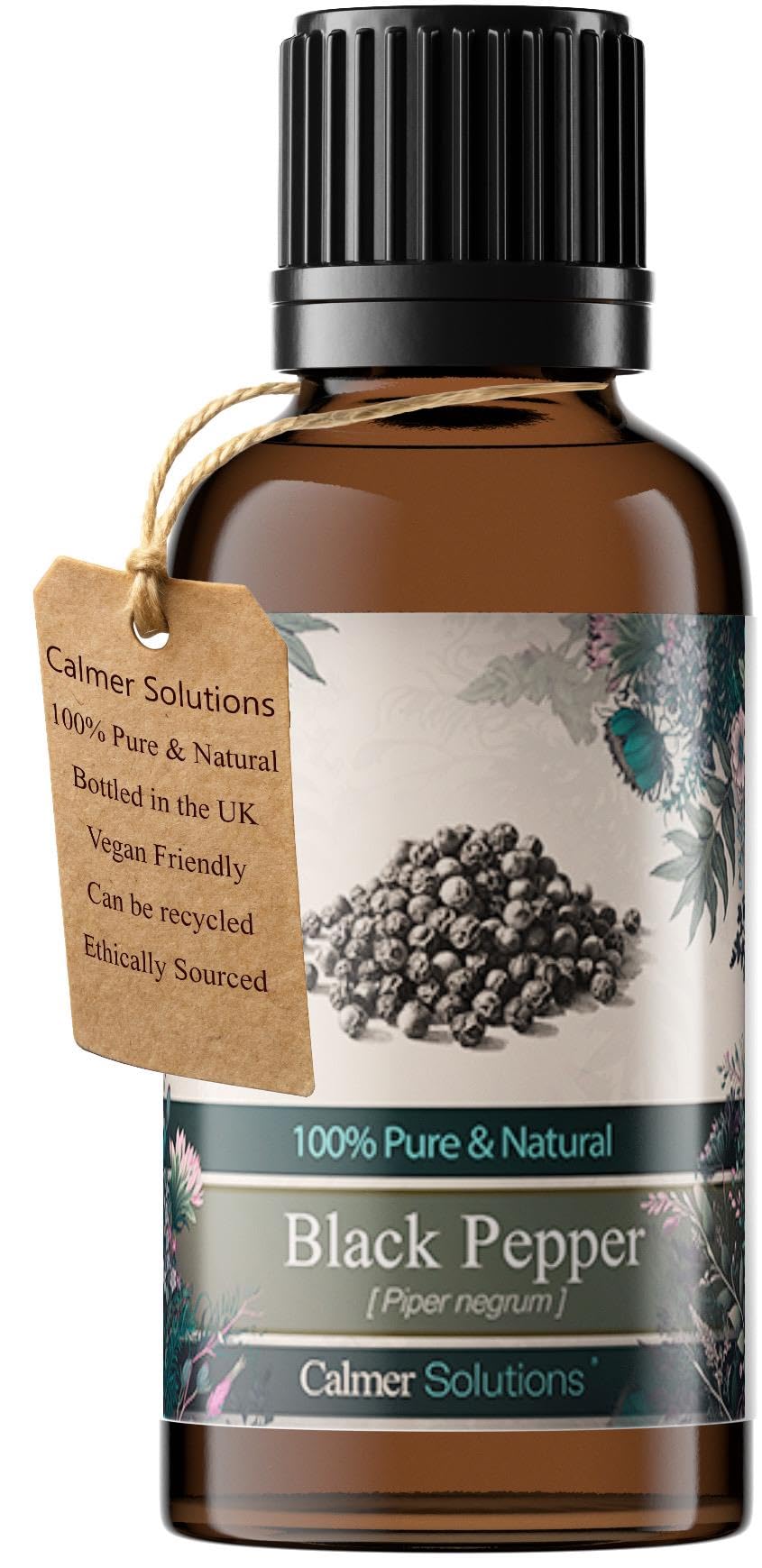 Calmer Solutions Pale Yellow Black Pepper 100% Pure Essential Aromatherapy Oil 30Ml