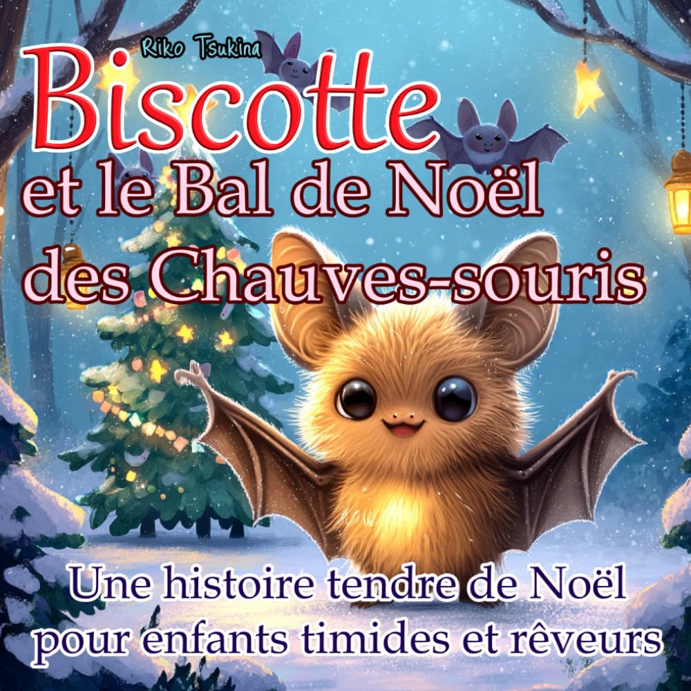 Biscotte et le Bal de Noël des Chauves-souris: Une histoire tendre de Noël pour enfants timides et rêveurs
