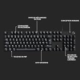 Logitech G413 SE Full-Size Mechanical Gaming Keyboard - Backlit Keyboard with Tactile Mechanical Switches, AZERTY French Layout - Black - 8