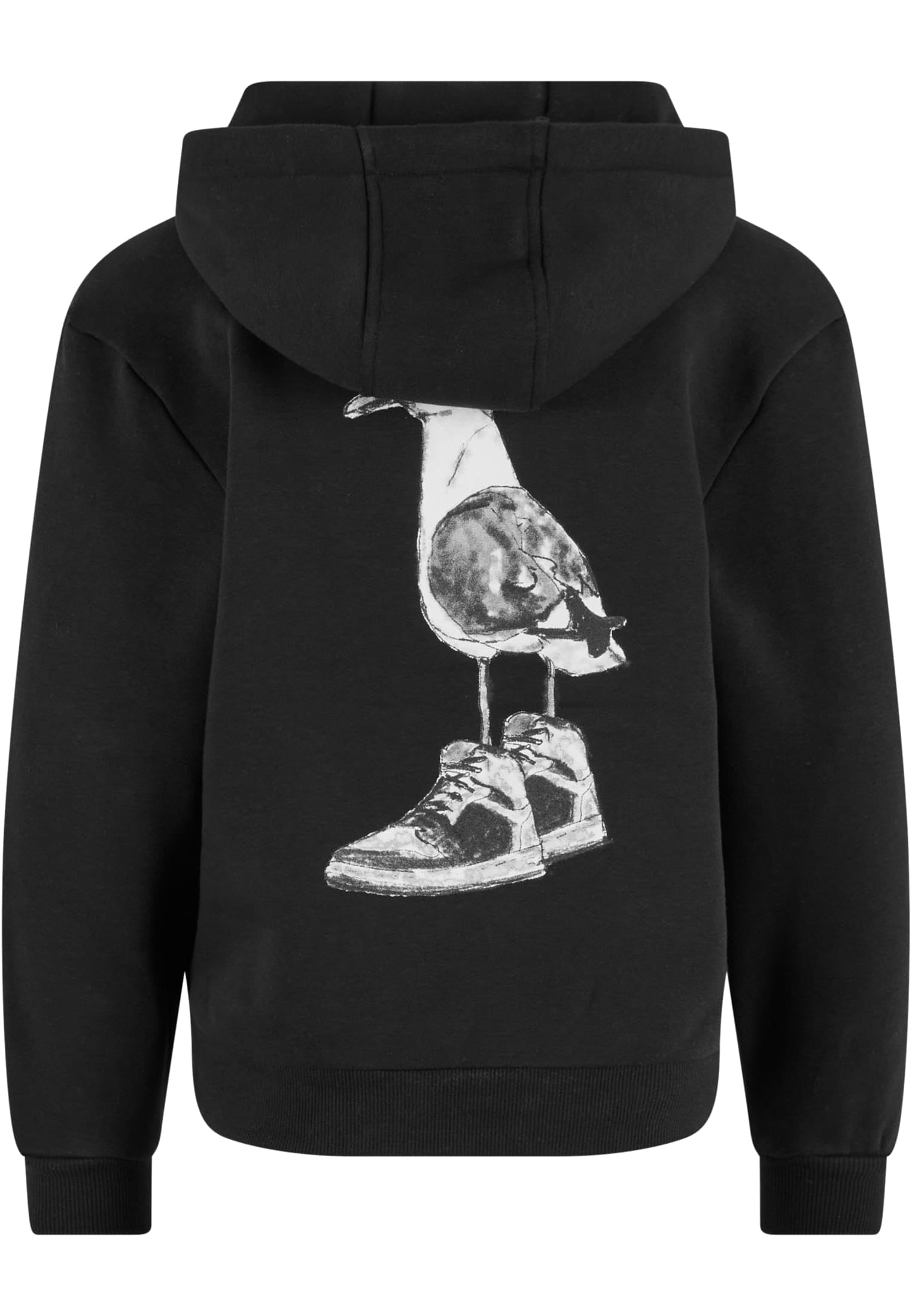 Mister Tee Dziecięca bluza z kapturem The Seagull Sneaker – czarna bluza z kapturem z mieszanki bawełny i poliestru z nadrukiem mewy i sneakersów, miękka, wygodna i łatwa w pielęgnacji