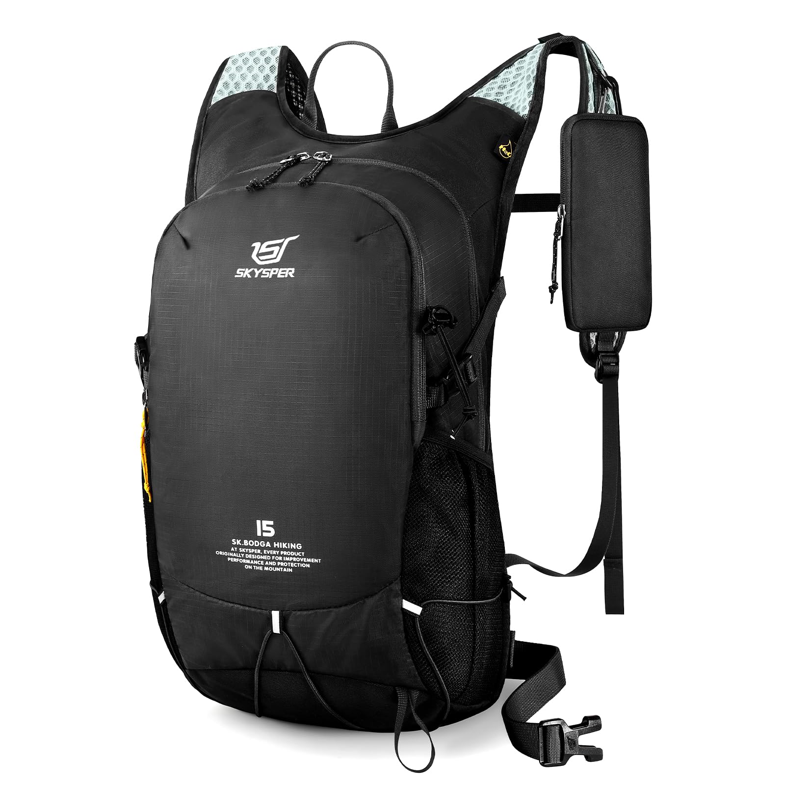 SKYSPER 15L Wanderrucksack Leichter Rucksack Wandern für Herren & Damen, Kleiner Tagesrucksack mit Brustgurt Backpack Outdoor