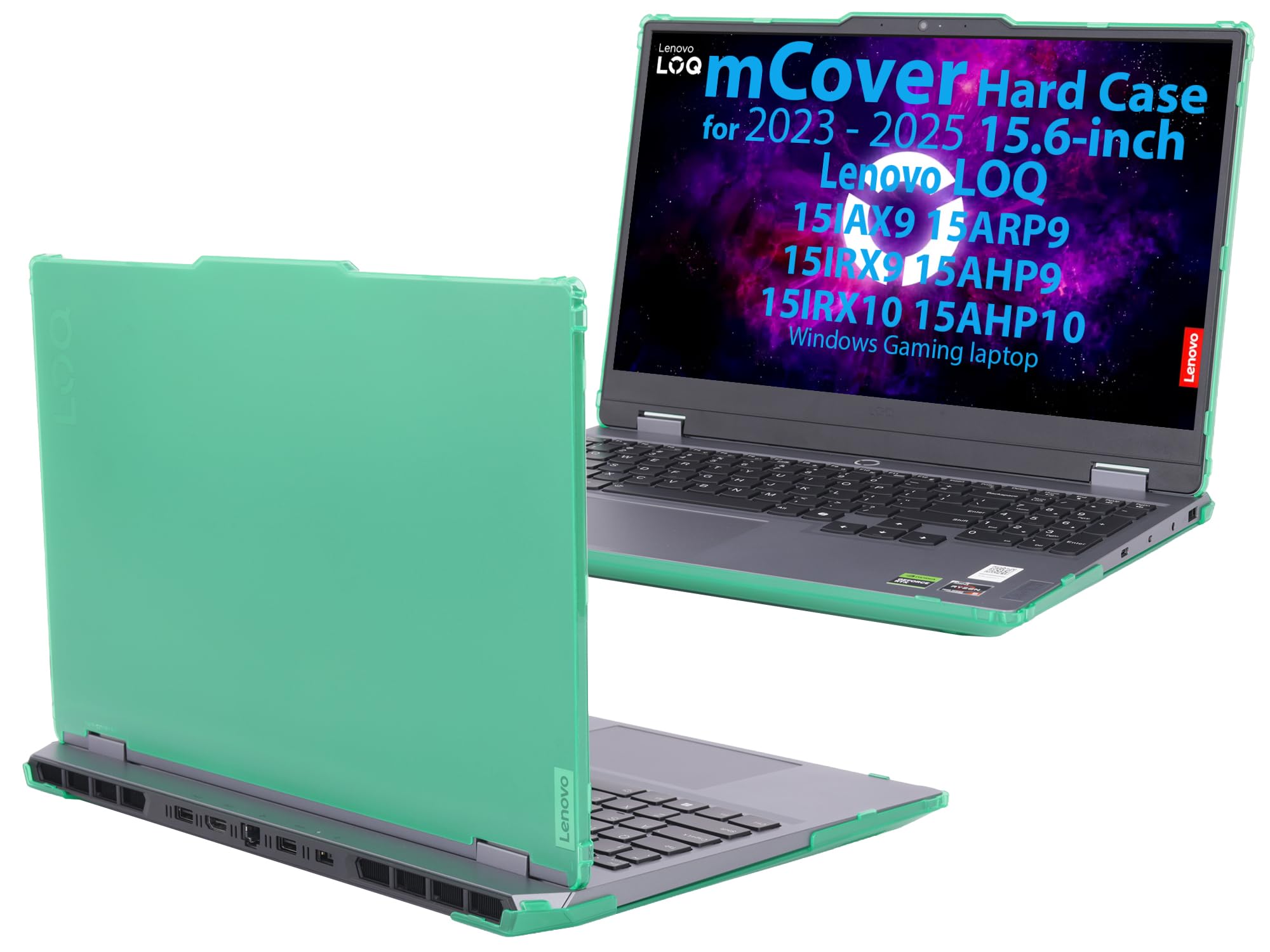 mCover Custodia compatibile solo per computer Windows Lenovo serie LOQ 15IAX9 15IAX9 15ARP9 15IRX9 15AHP9 15AHP9 15IRX10 15AHP10 2023-2025 (NON per altri modelli Lenovo) - verde