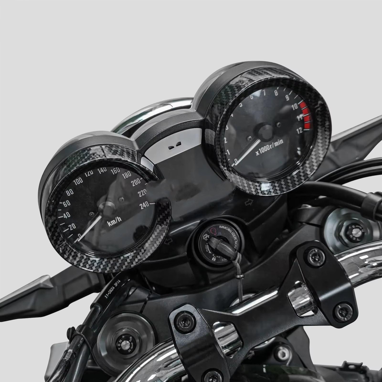 OdóMetro Carcasa Moto Compatible Con Para Z900RS Para Cafe 2018-2026 Cubierta De Anillo Medidor ABS Odómetro Decorativo