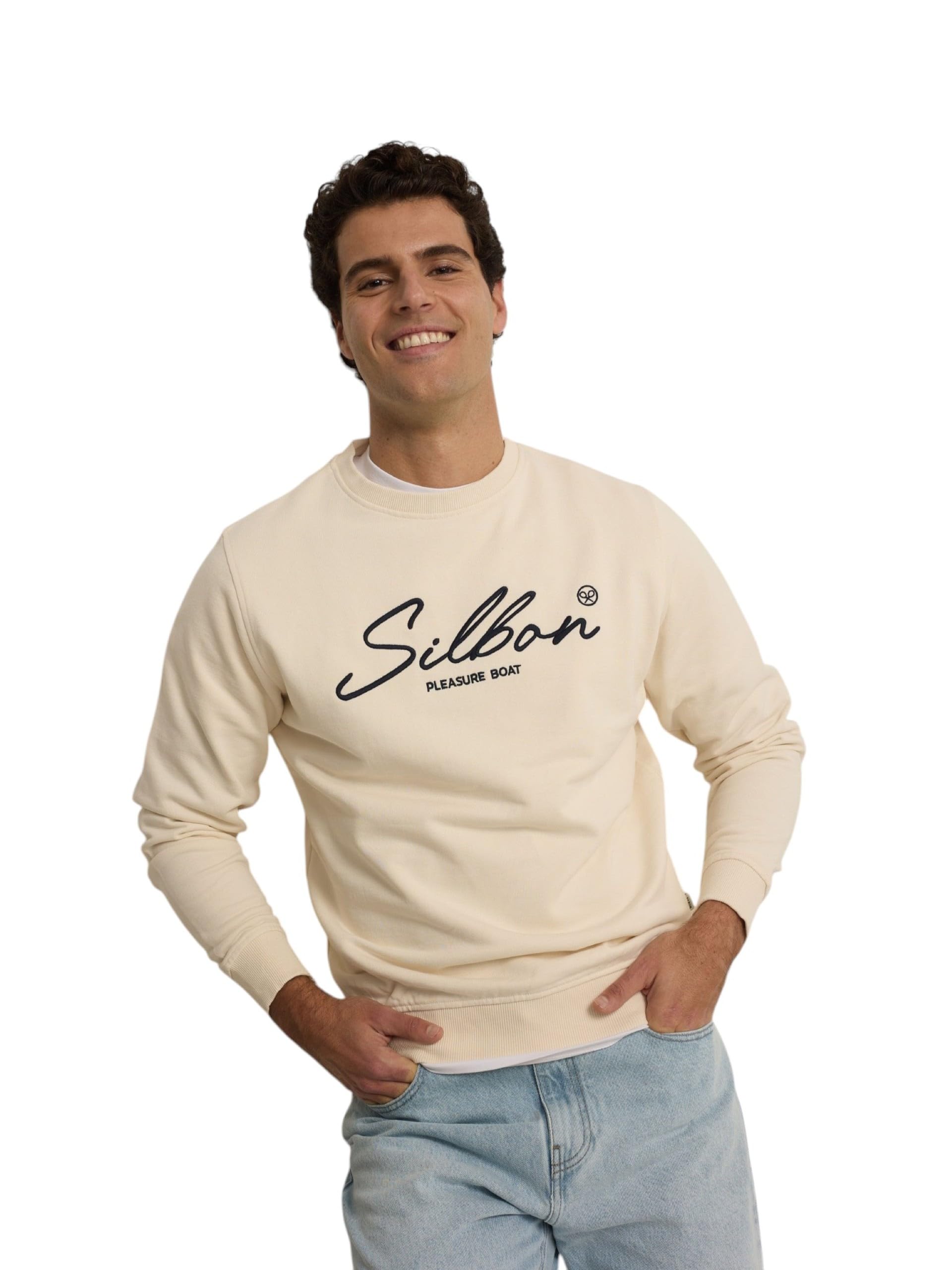 SILBON Pleasure Cream Sweatshirt Men (Pack of 1), cream, 3XL-4XL