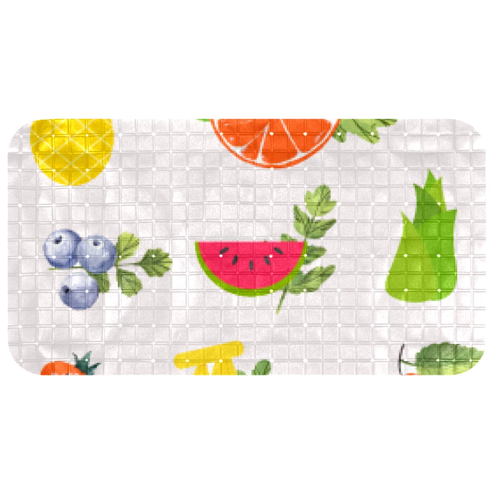 Tapis de bain antidérapant à ventouses anti-glisse fruits d'été