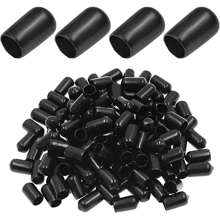 Suiwotin 60PCS Round Rubber End Caps 1/4 Inch/6.5mm Screw Thread Protectors Round Tube Bolt Cap Cover White Vinyl Tube Caps (White, 6.5mm Inner Dia 11 thumbnail image