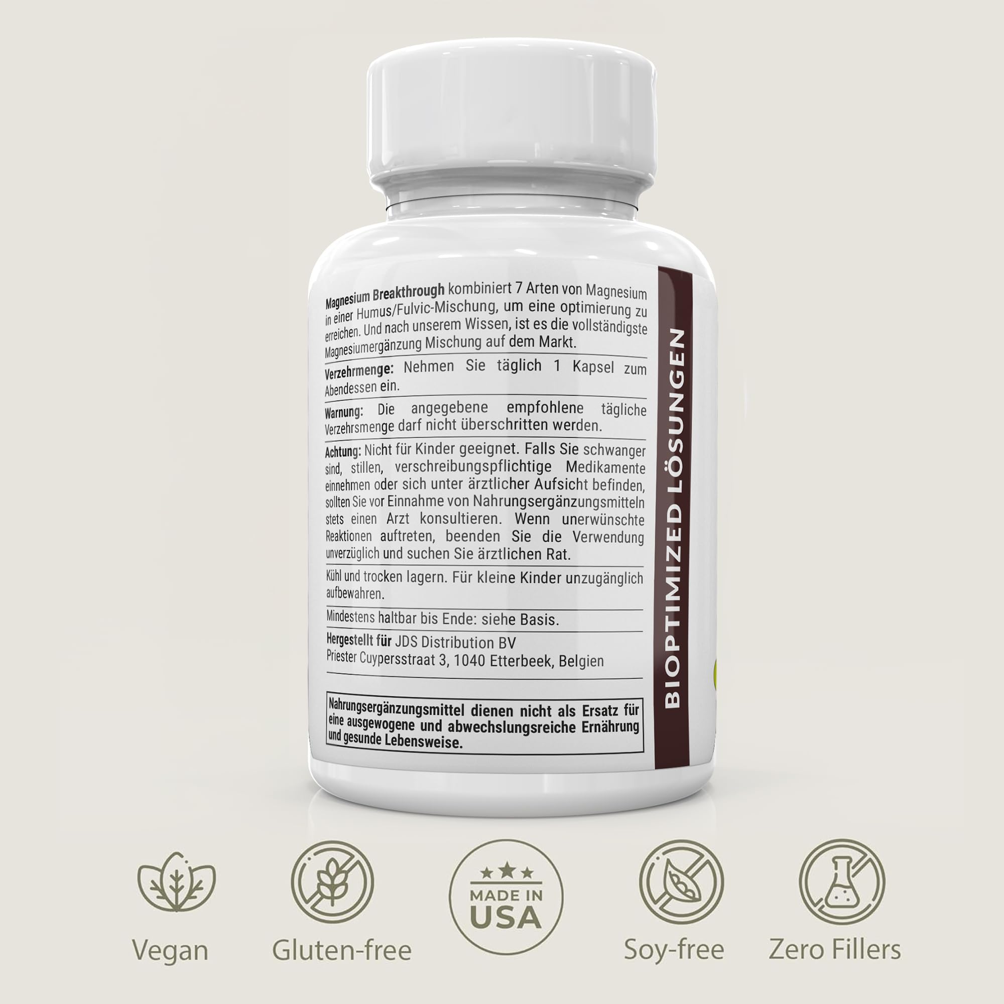 BiOptimizers Magnesium Breakthrough 4.0, 7-in-1-Komplex | 60 Kapsel