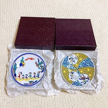 Amazon.co.jp: 長谷川町子美術館 サザエさん 九谷焼 豆皿 2枚