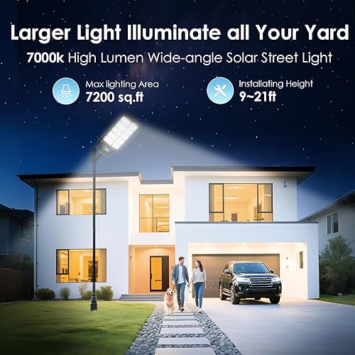 Miniatura 3 de Farolas solares para exteriores, lámpara solar gran angular, luz LED de inundación del atardecer al amanecer, sensor de movimiento, control remoto,