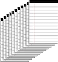 Vista 16 de Bloc de notas de 5 x 8 pulgadas, paquete de 4 blocs de notas legales de 21 libras, bloc de notas con rayas universitarias, 30 hojas perforadas, bloc
